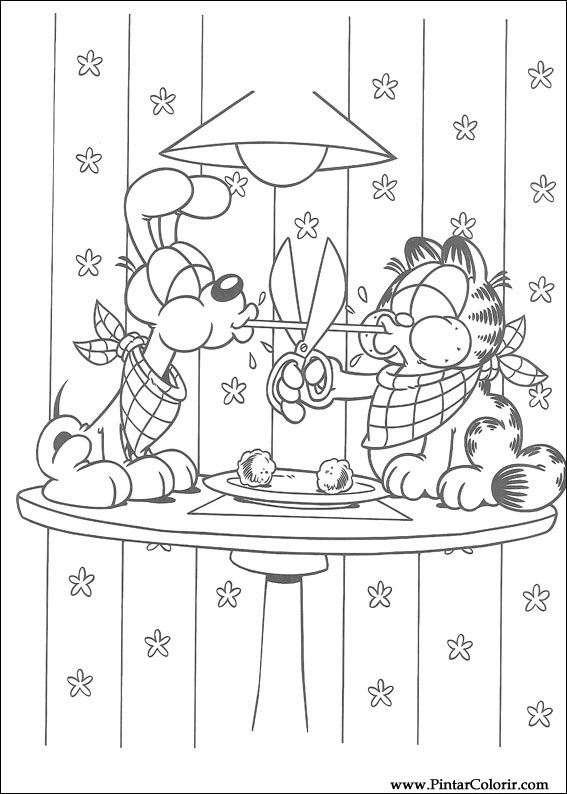 Pintar e Colorir Garfield - Desenho 072
