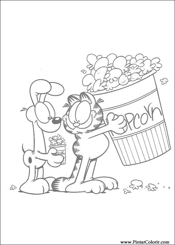 Pintar e Colorir Garfield - Desenho 093