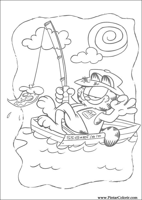 Pintar e Colorir Garfield - Desenho 106