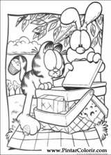 Pintar e Colorir Garfield - Desenho 009