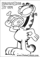 Pintar e Colorir Garfield - Desenho 027