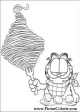 Pintar e Colorir Garfield - Desenho 036
