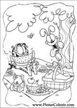 Pintar e Colorir Garfield - Desenho 045