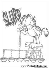 Pintar e Colorir Garfield - Desenho 058