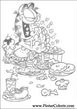 Pintar e Colorir Garfield - Desenho 061