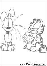 Pintar e Colorir Garfield - Desenho 075