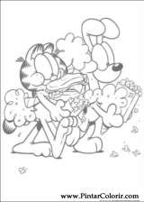 Pintar e Colorir Garfield - Desenho 087