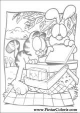 Pintar e Colorir Garfield - Desenho 091