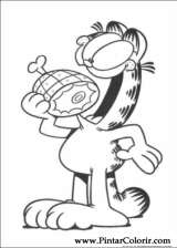 Pintar e Colorir Garfield - Desenho 096