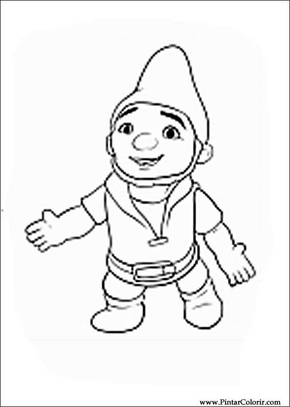 Pintar e Colorir Gnomeu Julieta - Desenho 008