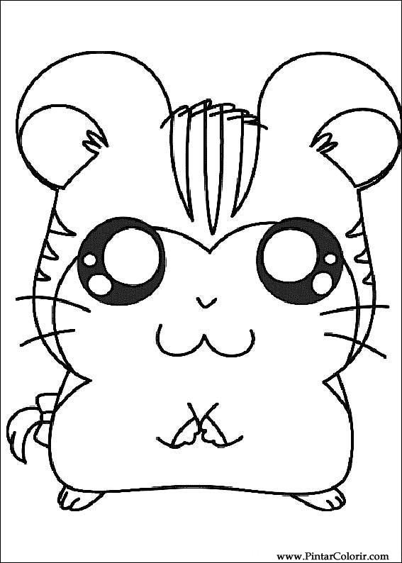 Pintar e Colorir Hamtaro - Desenho 003