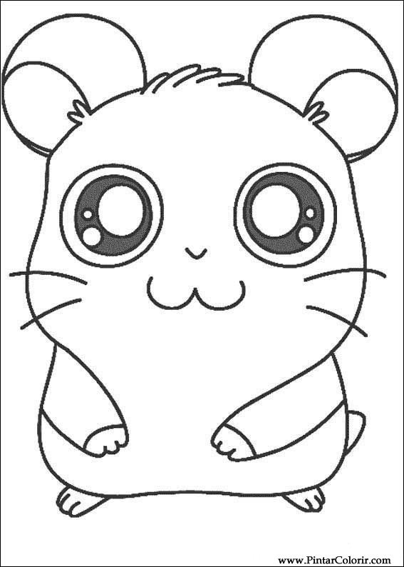 Pintar e Colorir Hamtaro - Desenho 006