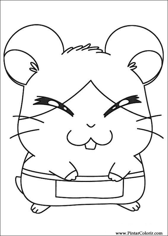 Pintar e Colorir Hamtaro - Desenho 010