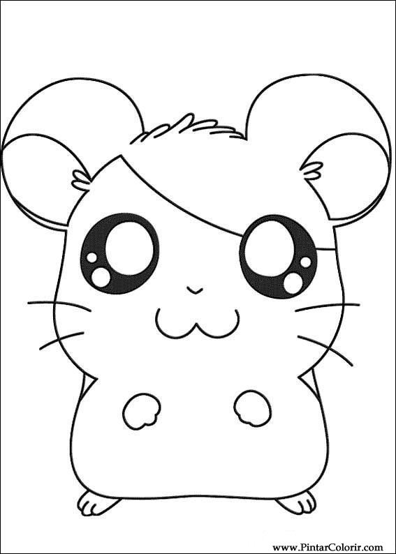 Pintar e Colorir Hamtaro - Desenho 011