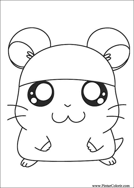 Pintar e Colorir Hamtaro - Desenho 013