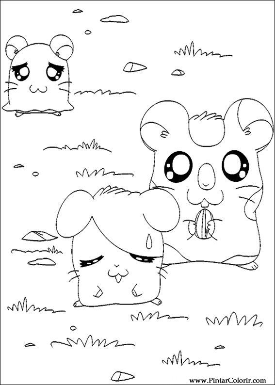 Pintar e Colorir Hamtaro - Desenho 028