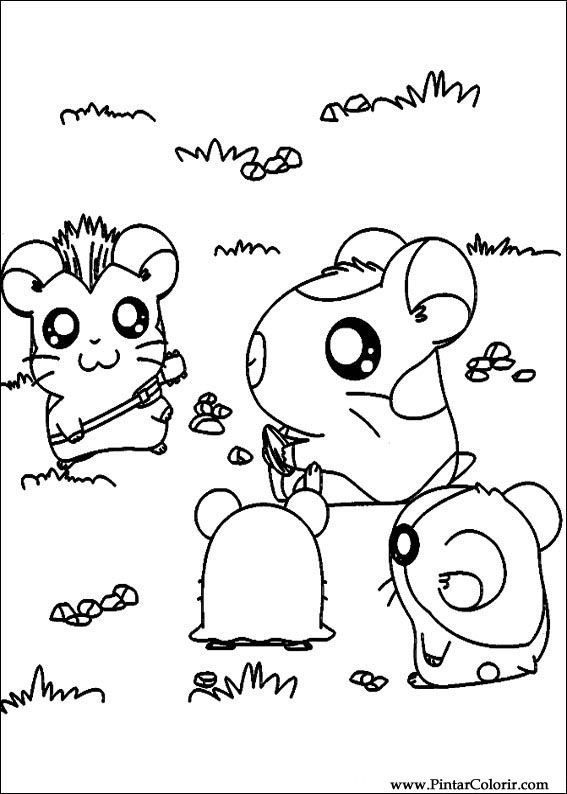 Pintar e Colorir Hamtaro - Desenho 031