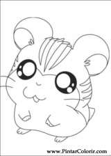 Pintar e Colorir Hamtaro - Desenho 001