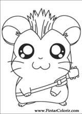 Pintar e Colorir Hamtaro - Desenho 009