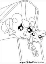 Pintar e Colorir Hamtaro - Desenho 026