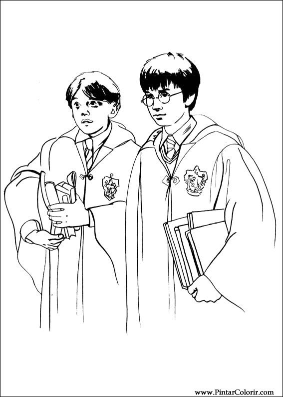 Pintar e Colorir Harry Potter - Desenho 003