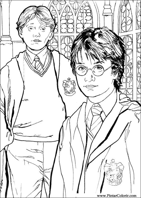 Pintar e Colorir Harry Potter - Desenho 010