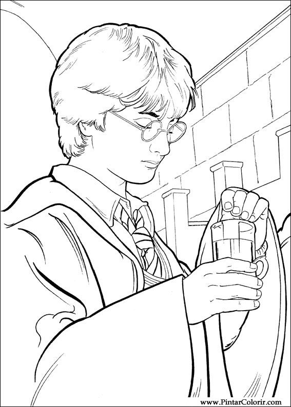 Pintar e Colorir Harry Potter - Desenho 014