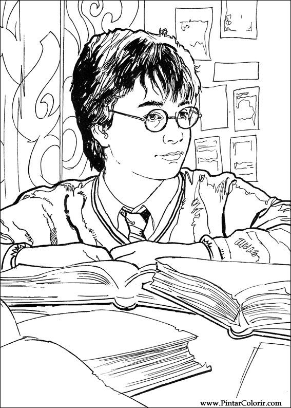Pintar e Colorir Harry Potter - Desenho 020