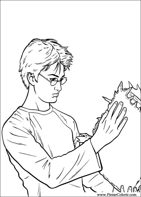 Pintar e Colorir Harry Potter - Desenho 026