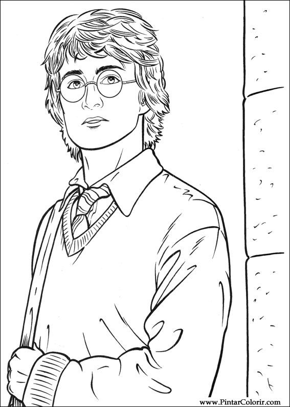 Pintar e Colorir Harry Potter - Desenho 049