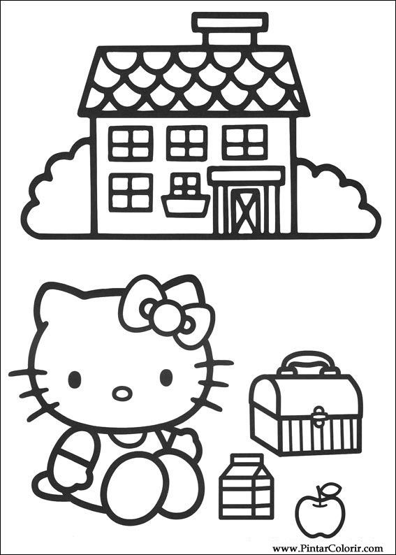 Desenho de Hello Kitty para colorir