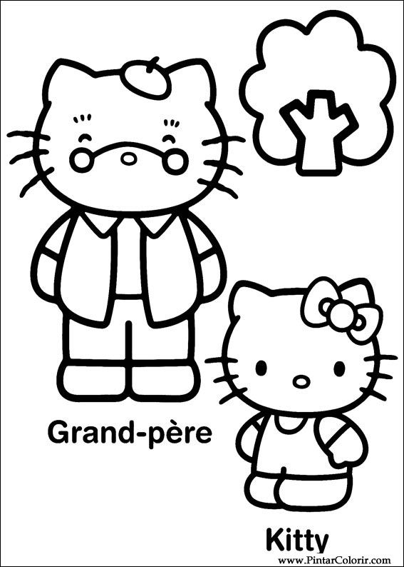 Pintar e Colorir Hello Kitty - Desenho 024