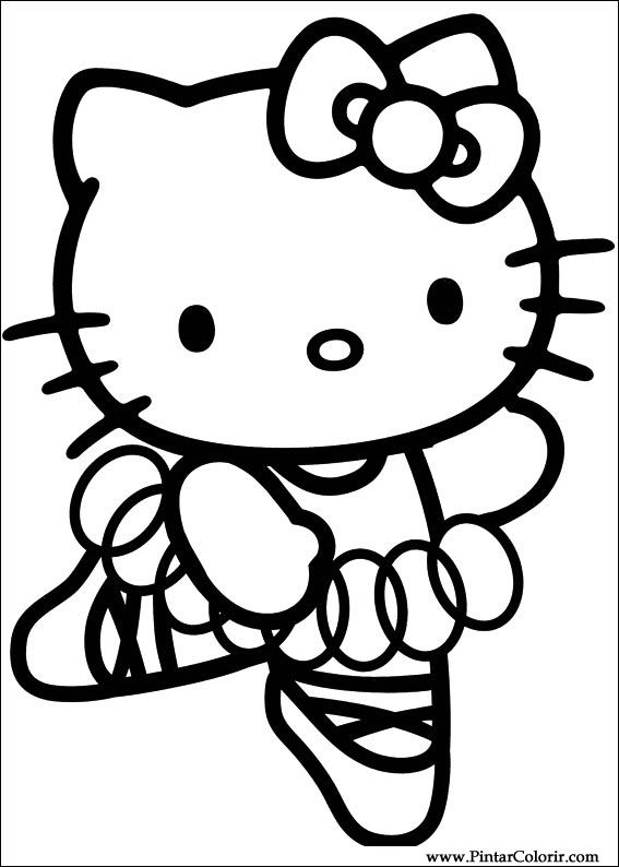 Pintar e Colorir Hello Kitty - Desenho 040