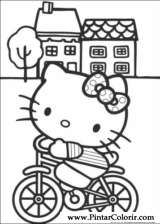 Pintar e Colorir Hello Kitty - Desenho 001