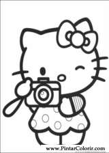Pintar e Colorir Hello Kitty - Desenho 010