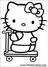 Pintar e Colorir Hello Kitty - Desenho 012