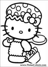 Pintar e Colorir Hello Kitty - Desenho 013