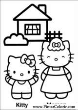 Pintar e Colorir Hello Kitty - Desenho 017