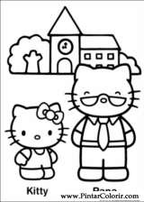 Pintar e Colorir Hello Kitty - Desenho 019