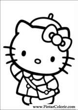 Pintar e Colorir Hello Kitty - Desenho 031