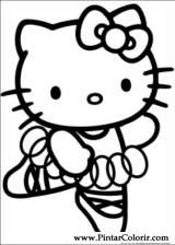 Pintar e Colorir Hello Kitty - Desenho 040