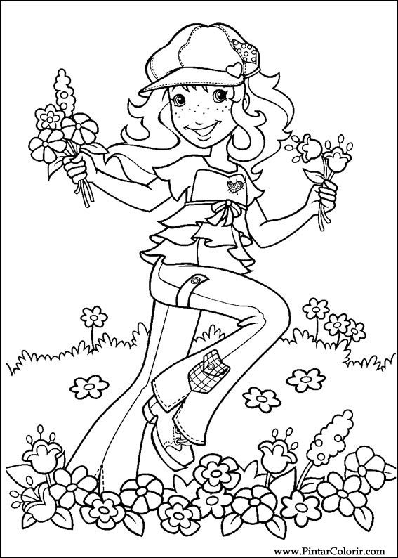 Pintar e Colorir Holly Hobbie - Desenho 001