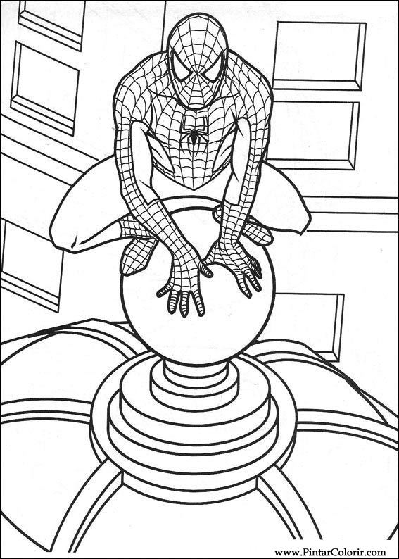 Pintar e Colorir Homem Aranha - Desenho 001