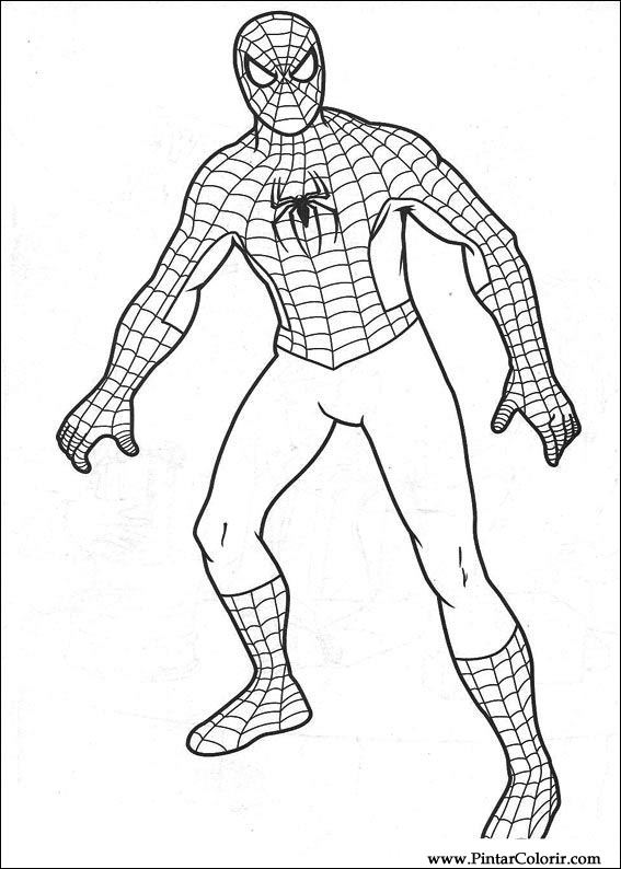 Pintar e Colorir Homem Aranha - Desenho 007