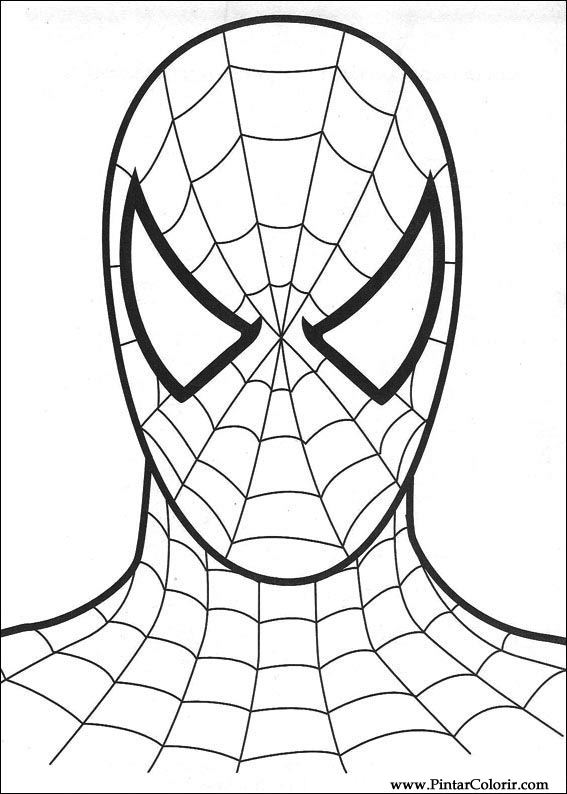 Pintar e Colorir Homem Aranha - Desenho 008