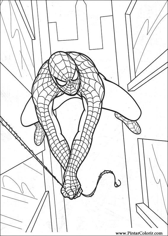 Pintar e Colorir Homem Aranha - Desenho 014