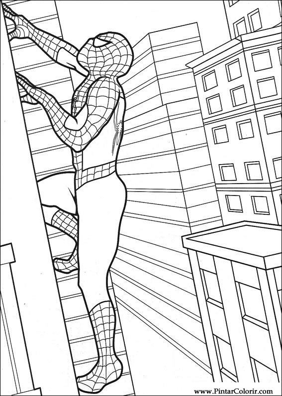 Pintar e Colorir Homem Aranha - Desenho 028