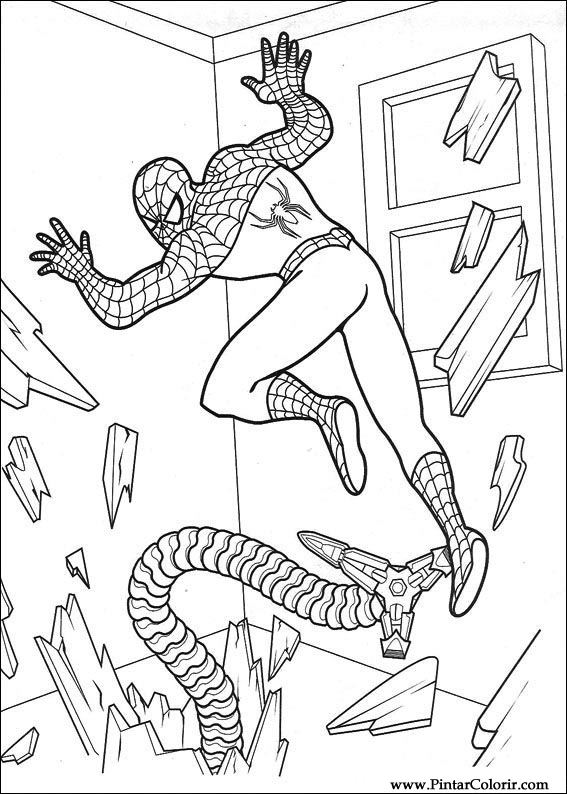 Pintar e Colorir Homem Aranha - Desenho 029