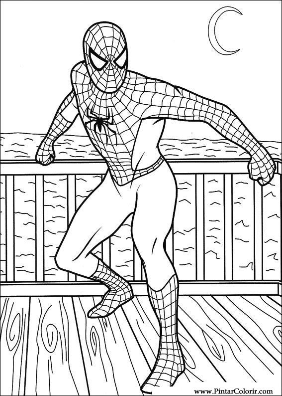 Pintar e Colorir Homem Aranha - Desenho 051