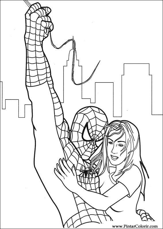 Pintar e Colorir Homem Aranha - Desenho 052